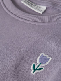 NAME IT Sweatshirt Vallene Lavender Gray Tulip